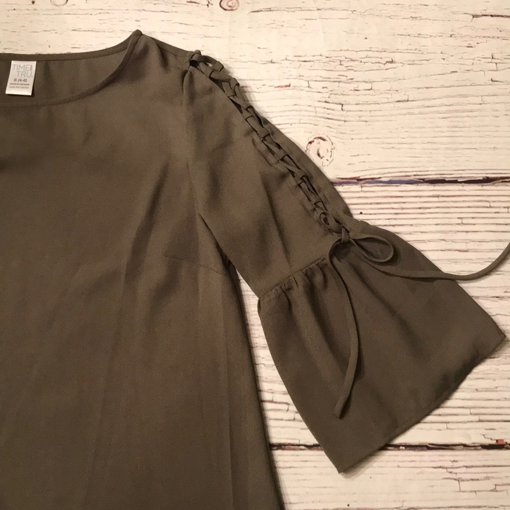 Olive Top Bell Sleeves NWT!